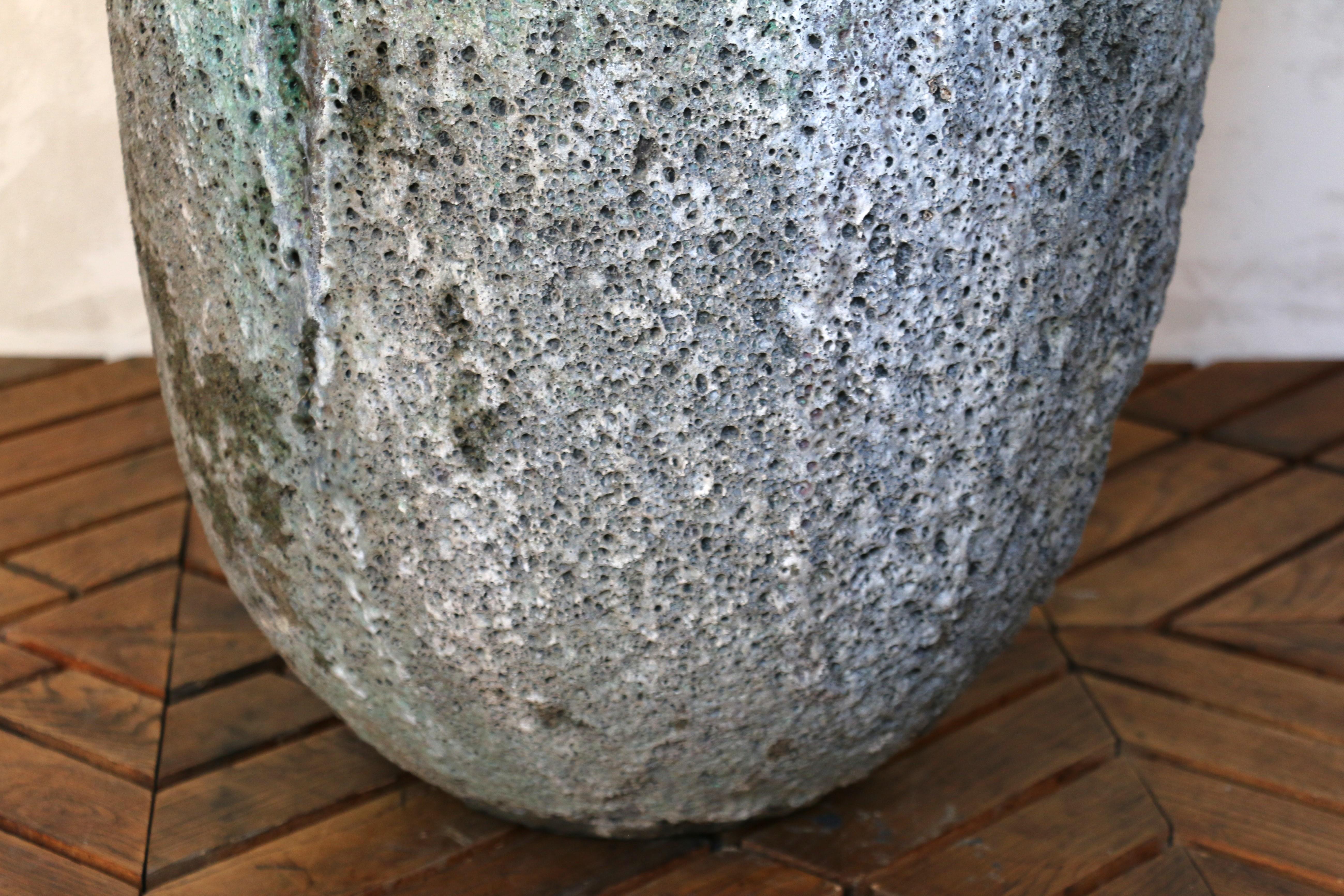 20th Century Large Vintage Foundry Crucible – Natural Lava Stone Form For Sale 3