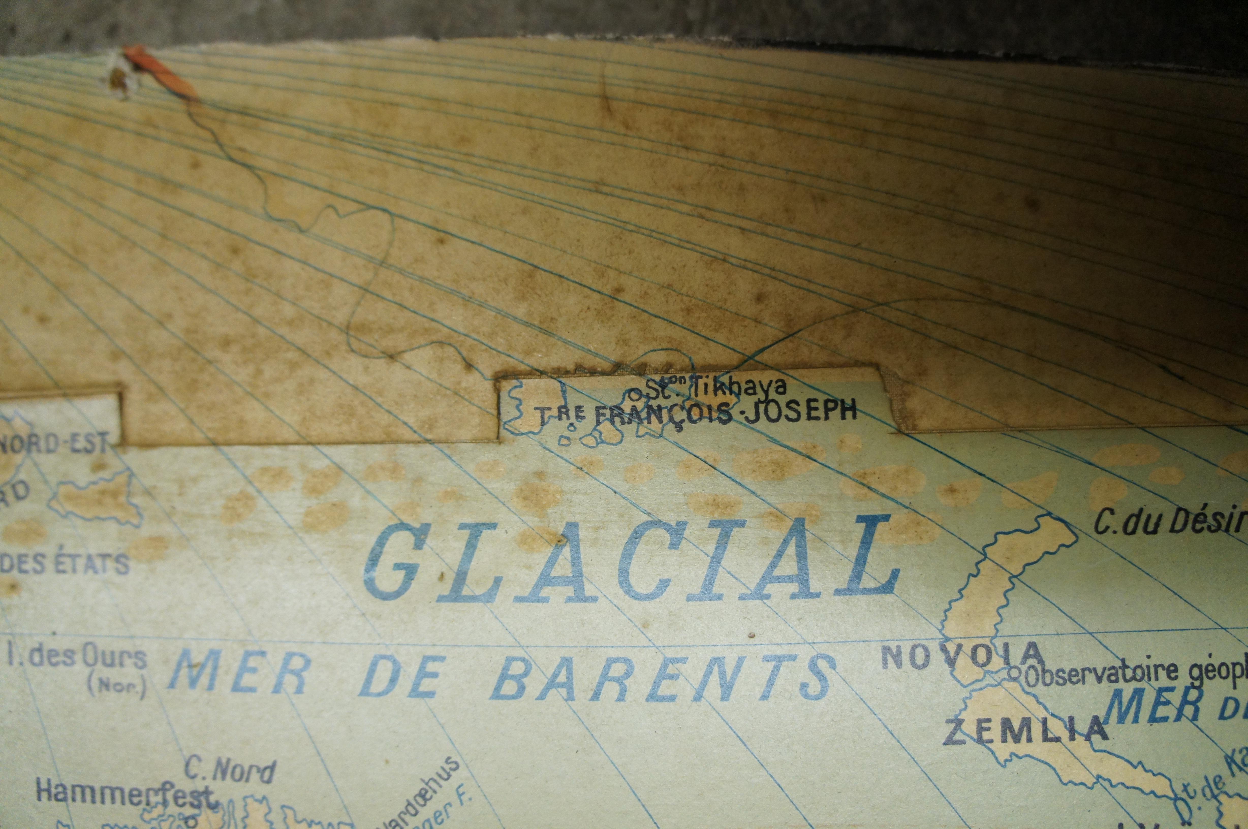 Grande carte murale ovale du monde entier du 20e siècle 13' en vente 5