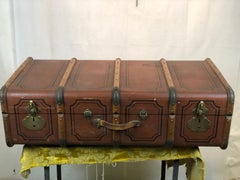 20th Century Large Vintage Travel Trunk