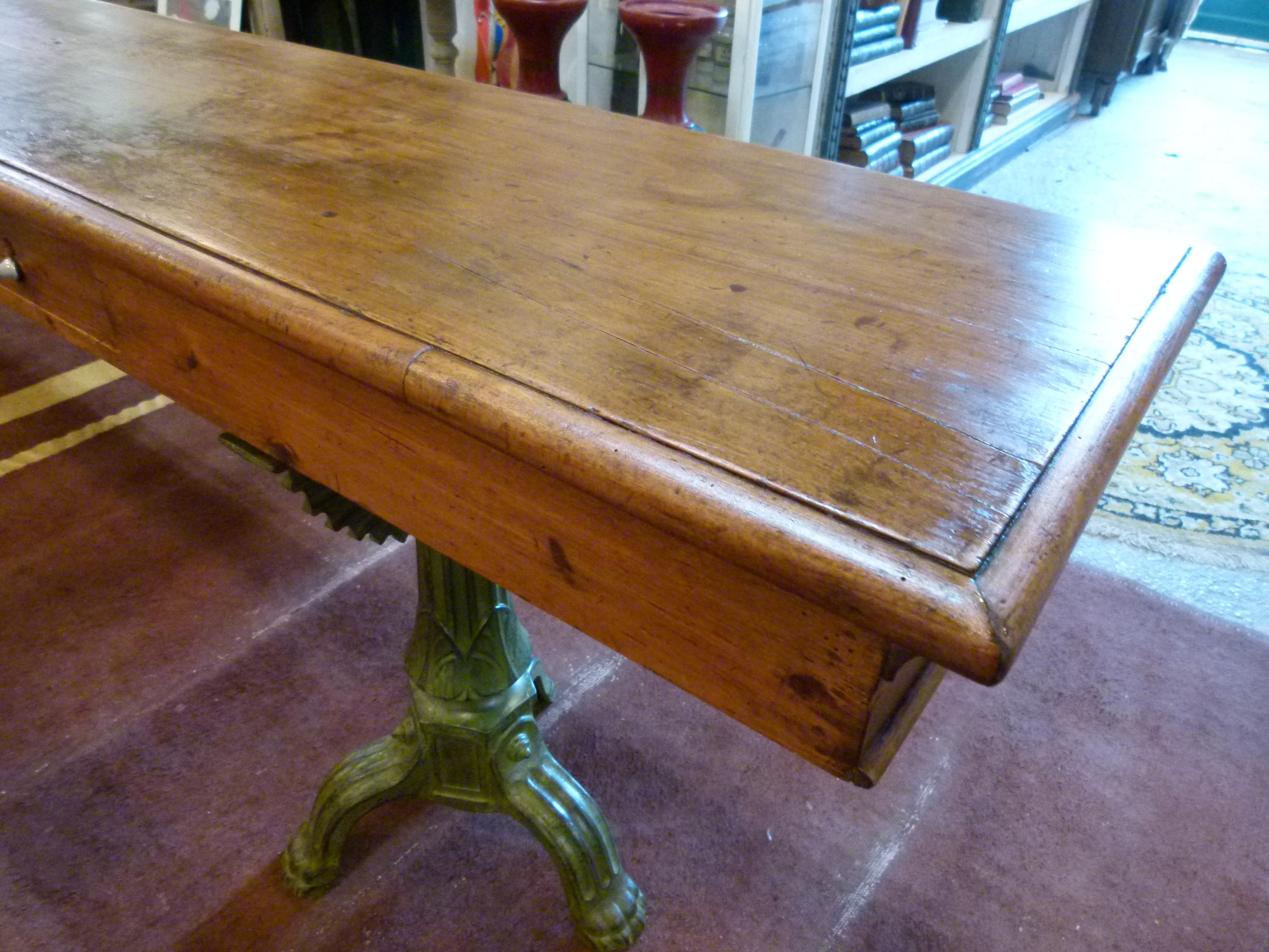 Cast 20th Century Large Wooden Work Table