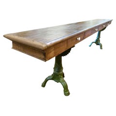 20th Century Large Wooden Work Table