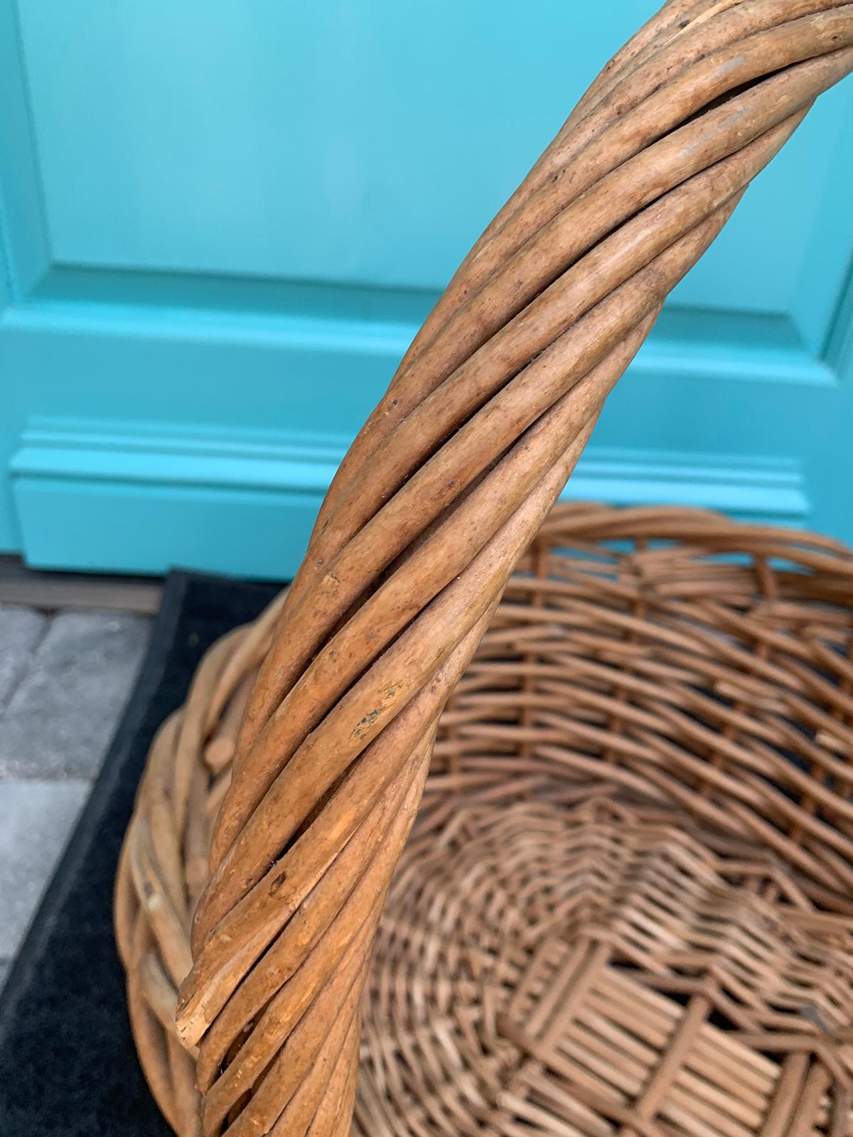 20th Century Large Woven Basket For Sale 6