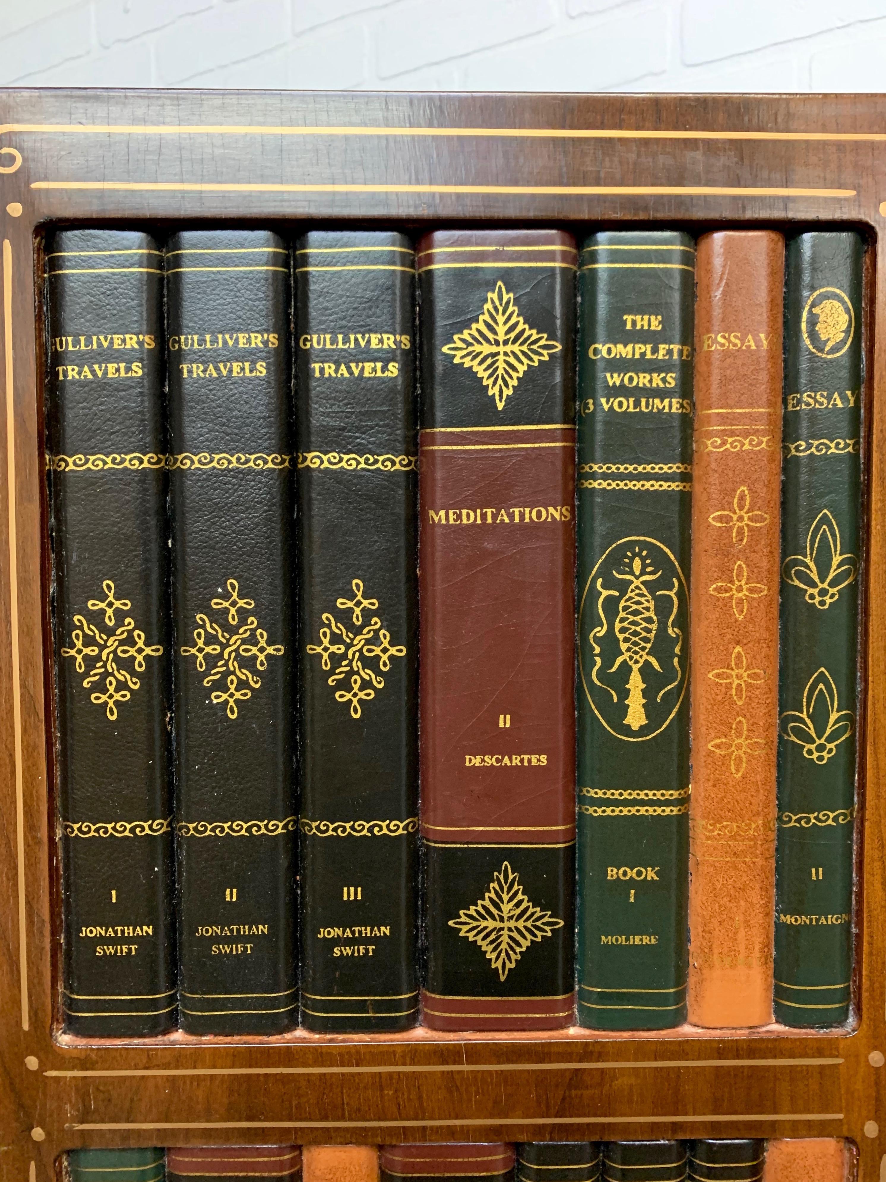 American 20th Century Leather Book Room Divider