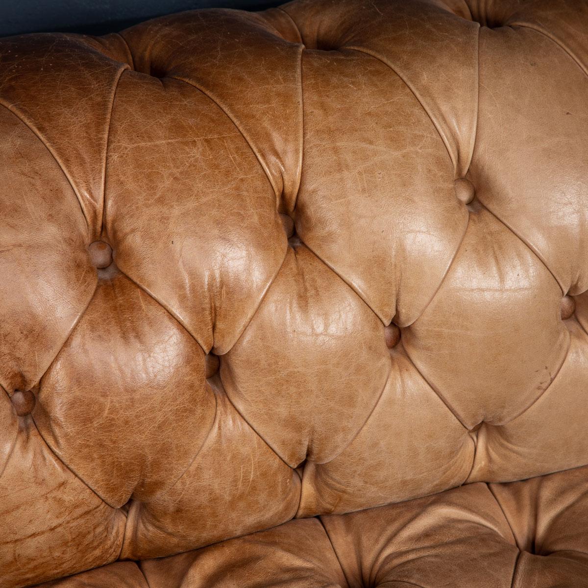 20th Century Leather Chesterfield Sofa with Button Down Seat, circa 1970 14