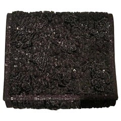 20th Century Leather & Glass Bead Sculptural Clutch Handbag By, Jil Sander