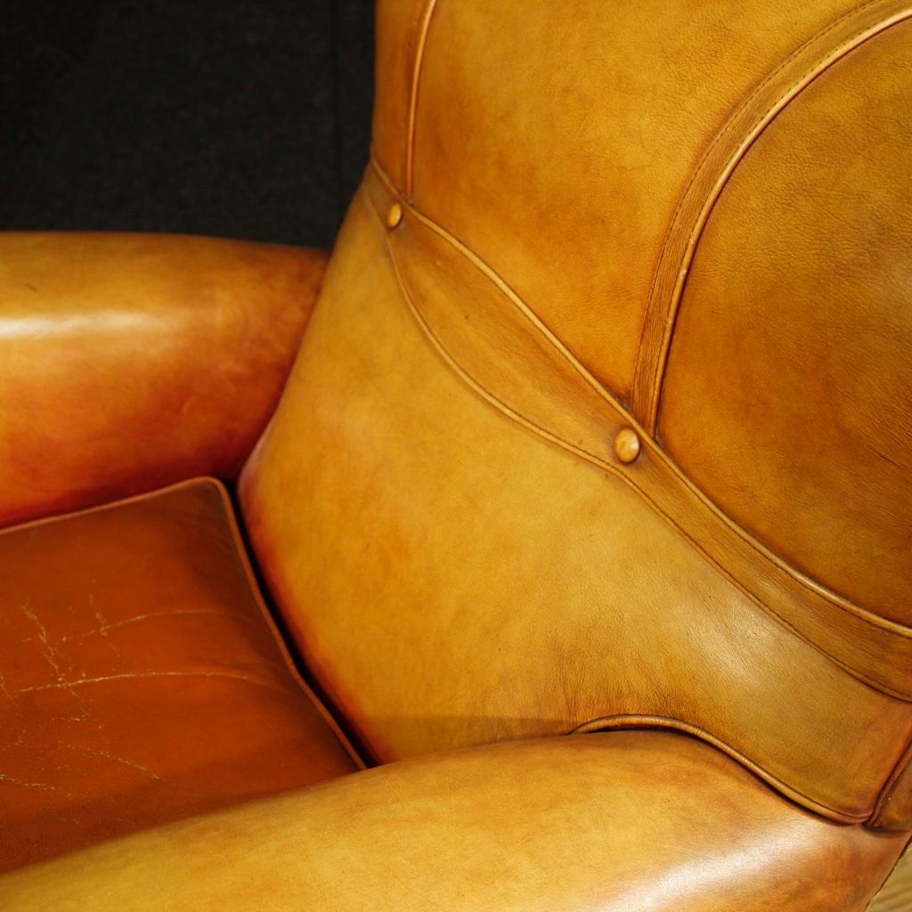20th Century Leather Italian Armchair, 1950 8