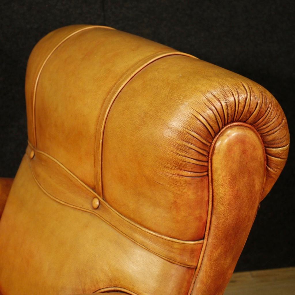 20th Century Leather Italian Armchair, 1950 2