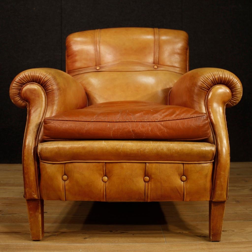 20th Century Leather Italian Armchair, 1950 6
