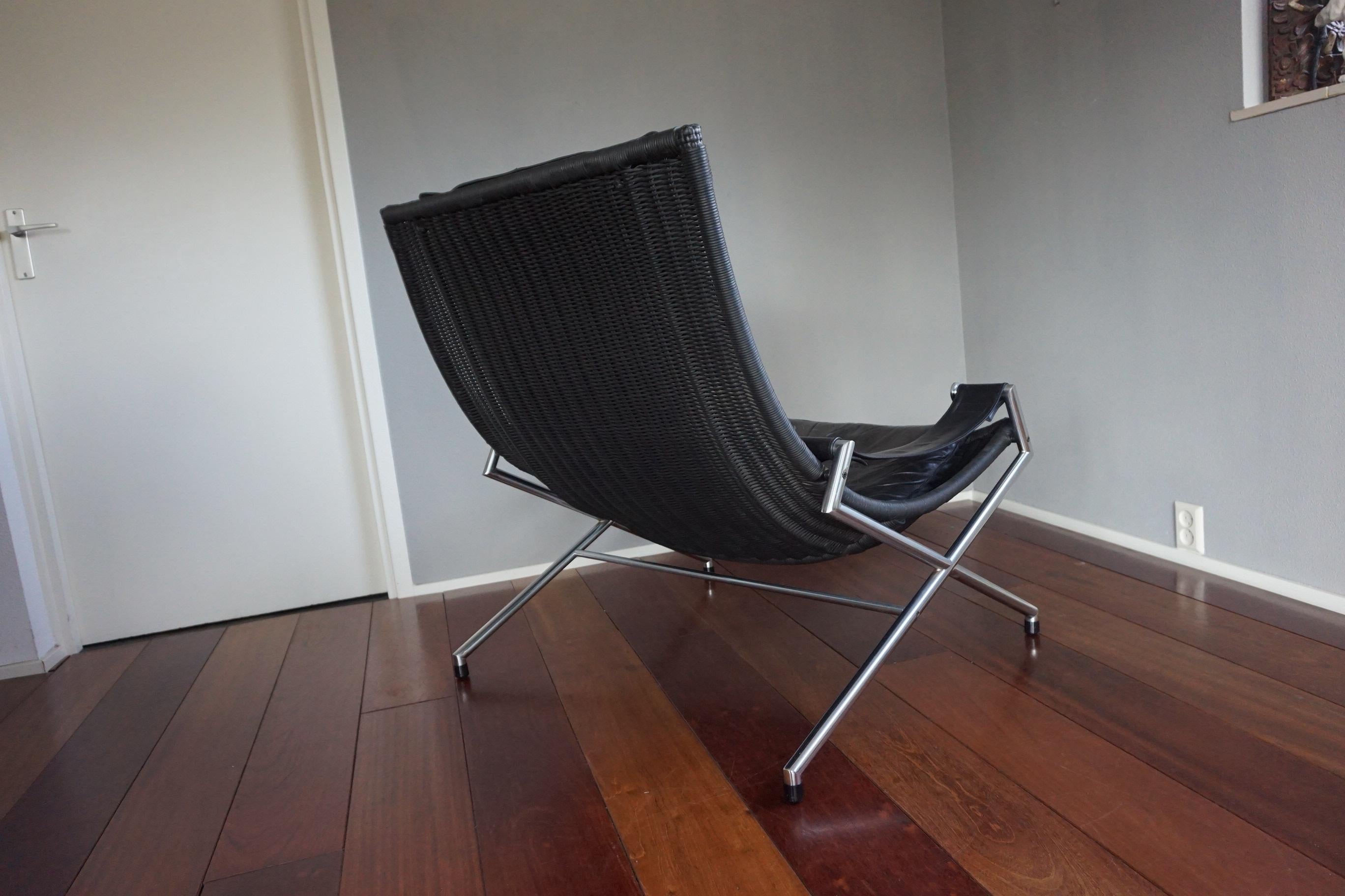 20th Century Leather Lounge Chair by Gerard Van Den Berg, 1980s Dutch Design 2