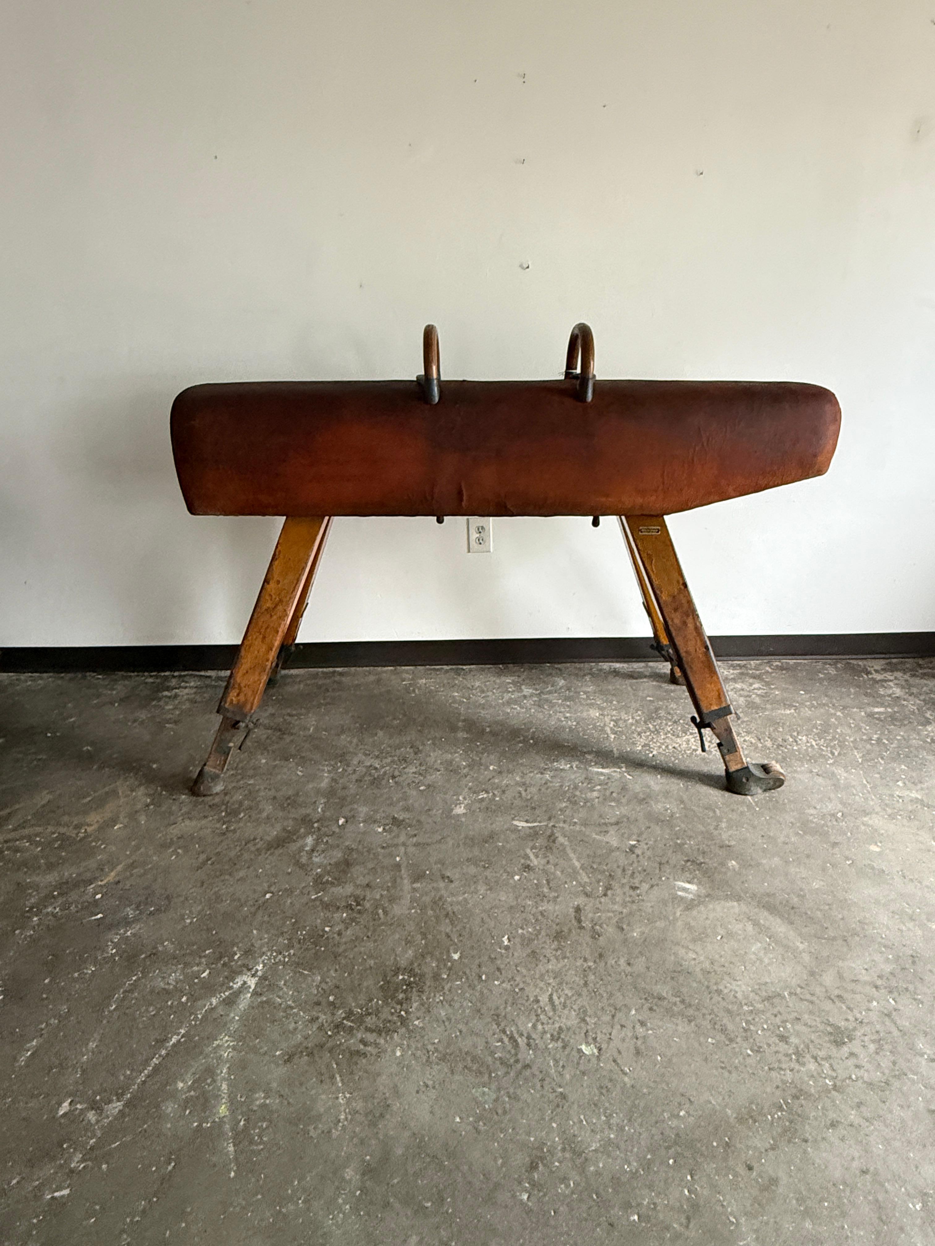 20th Century Leather Pommel Horse For Sale 7