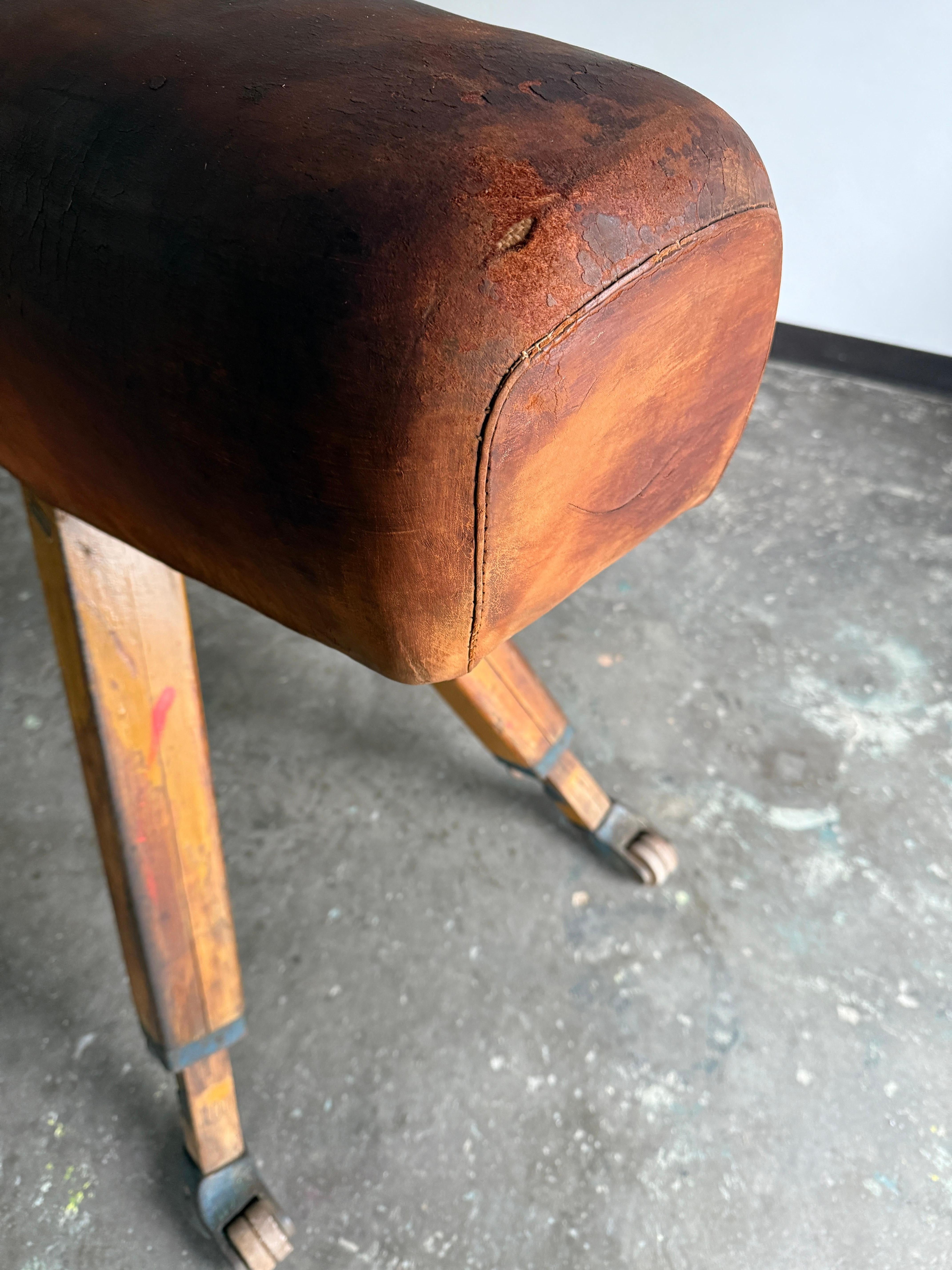 20th Century Leather Pommel Horse For Sale 4
