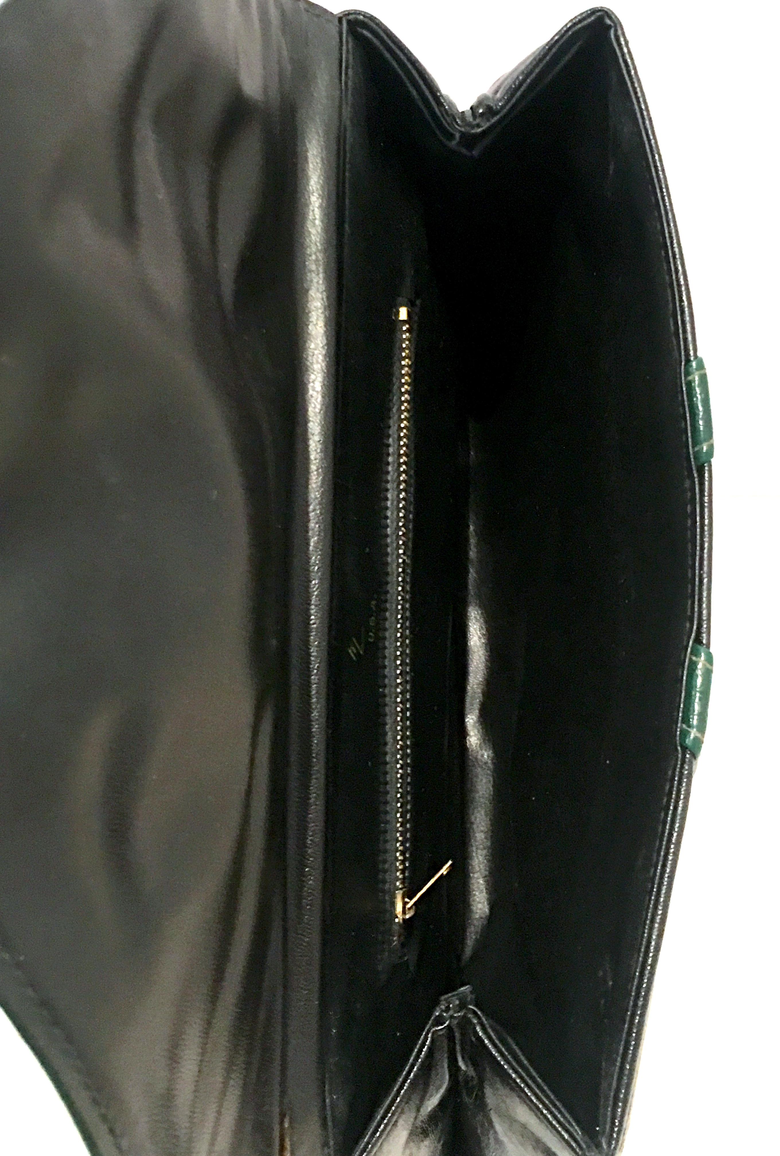 20th Century Leather & Python Clutch Handbag By, Harry Levine 3