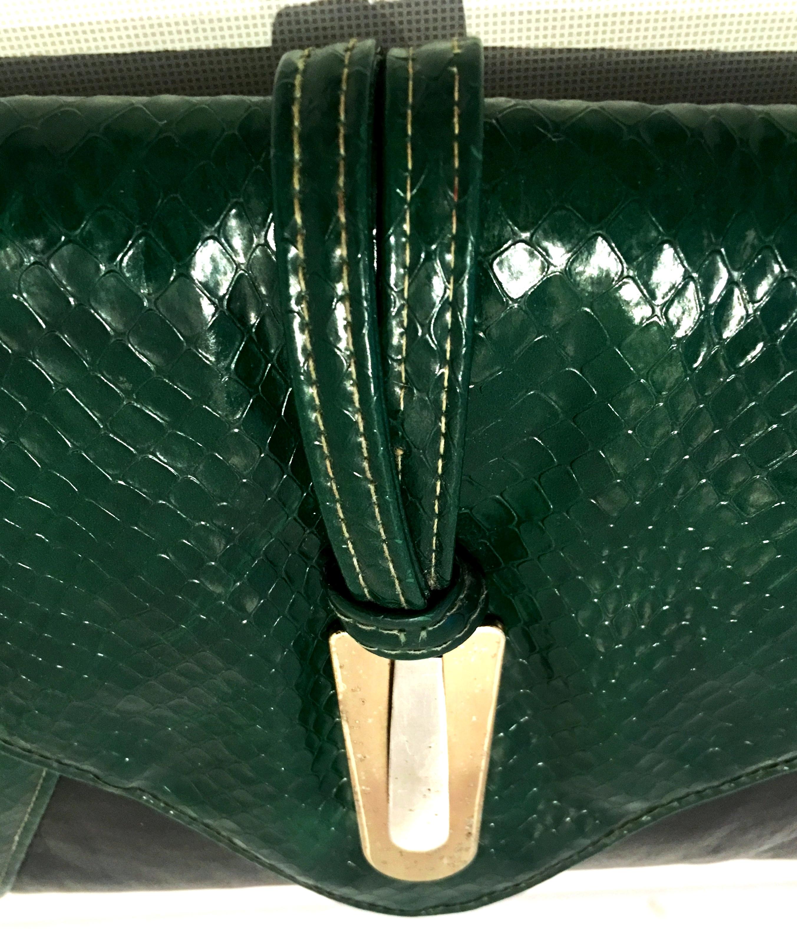 20th Century Leather & Python Clutch Handbag By, Harry Levine In Good Condition In West Palm Beach, FL