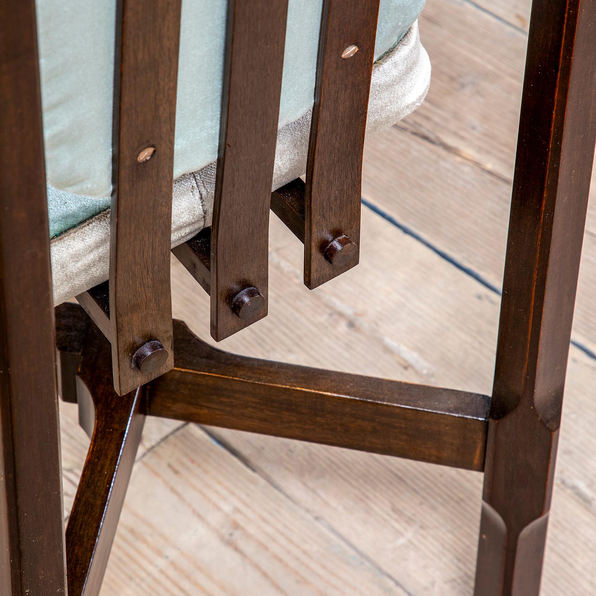 Mid-20th Century 20th Century, Leonardo Fiori for ISA Bergamo Set of Six Wooden Chairs in vendita