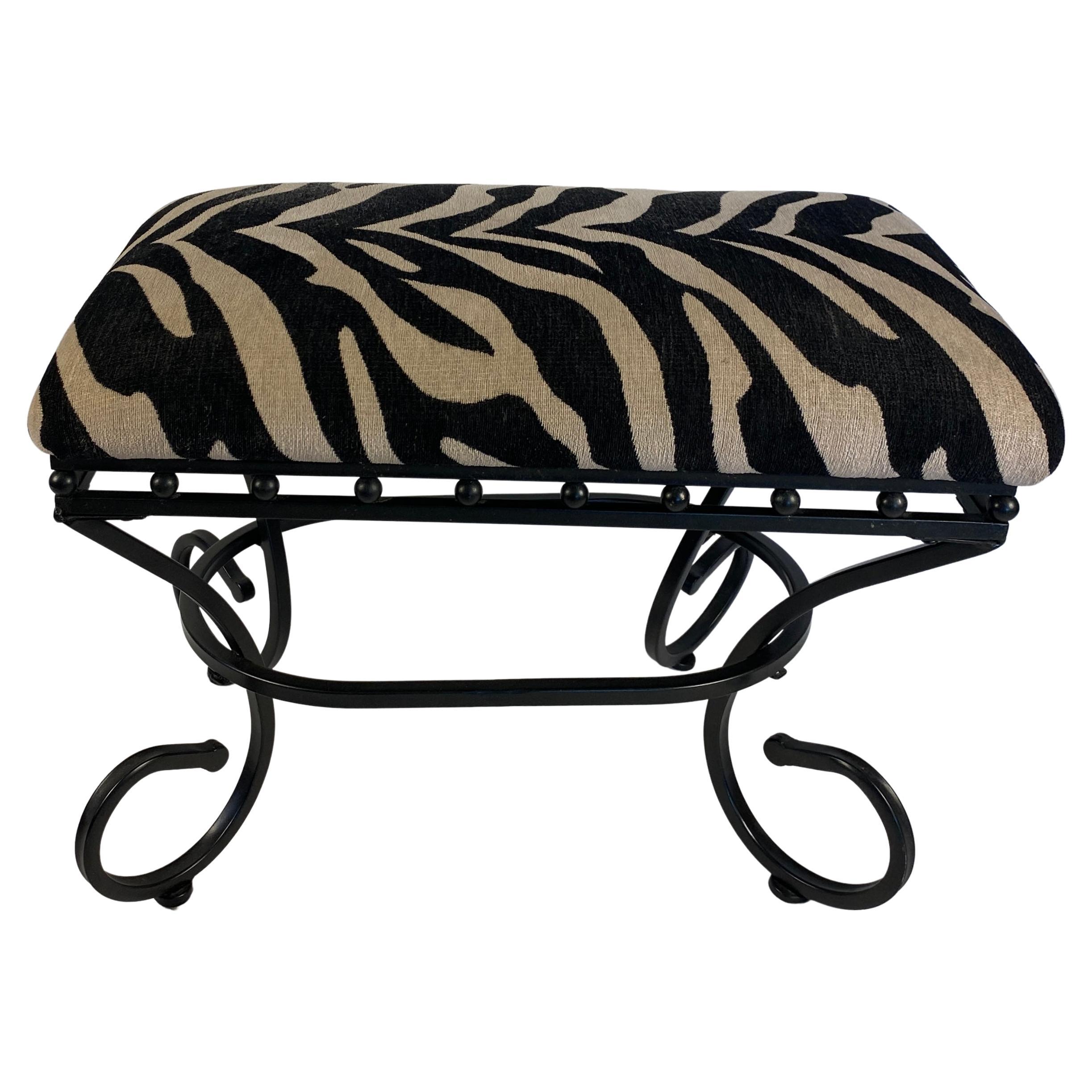 20th Century Leopard Vintage Stool For Sale