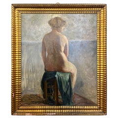 20th Century Liberty Painting Gold Frame by Francis Etienne