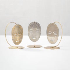 20th Century Lidia Selva Le Maschere D'oro Triptych for Luciano Frigerio, 70s