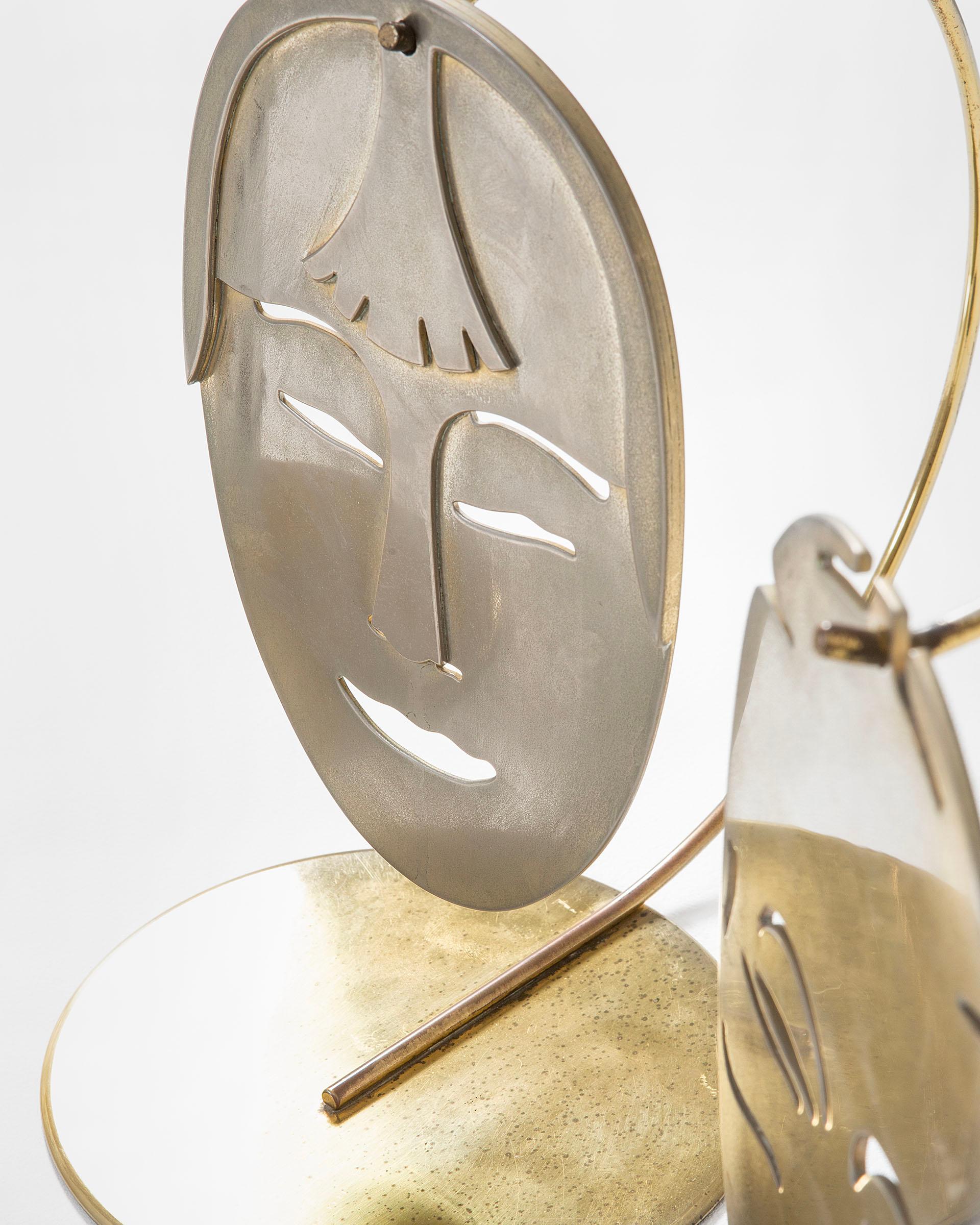 italien 20e siècle Triptyque de Lidia Selva Le Maschere d'Oro pour Luciano Frigerio, années 70 en vente