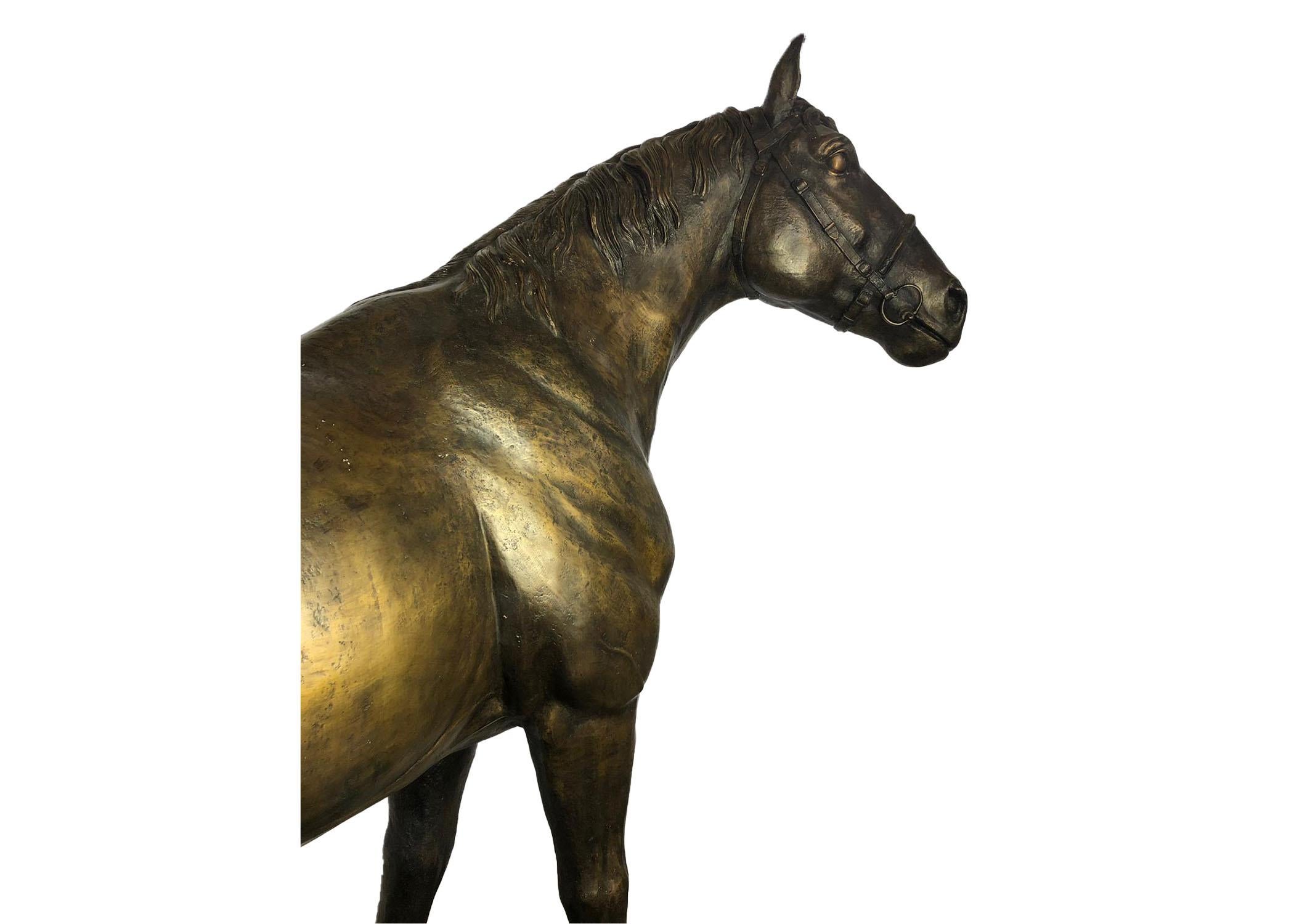 20th Century Life-Size Bronze Horse 7