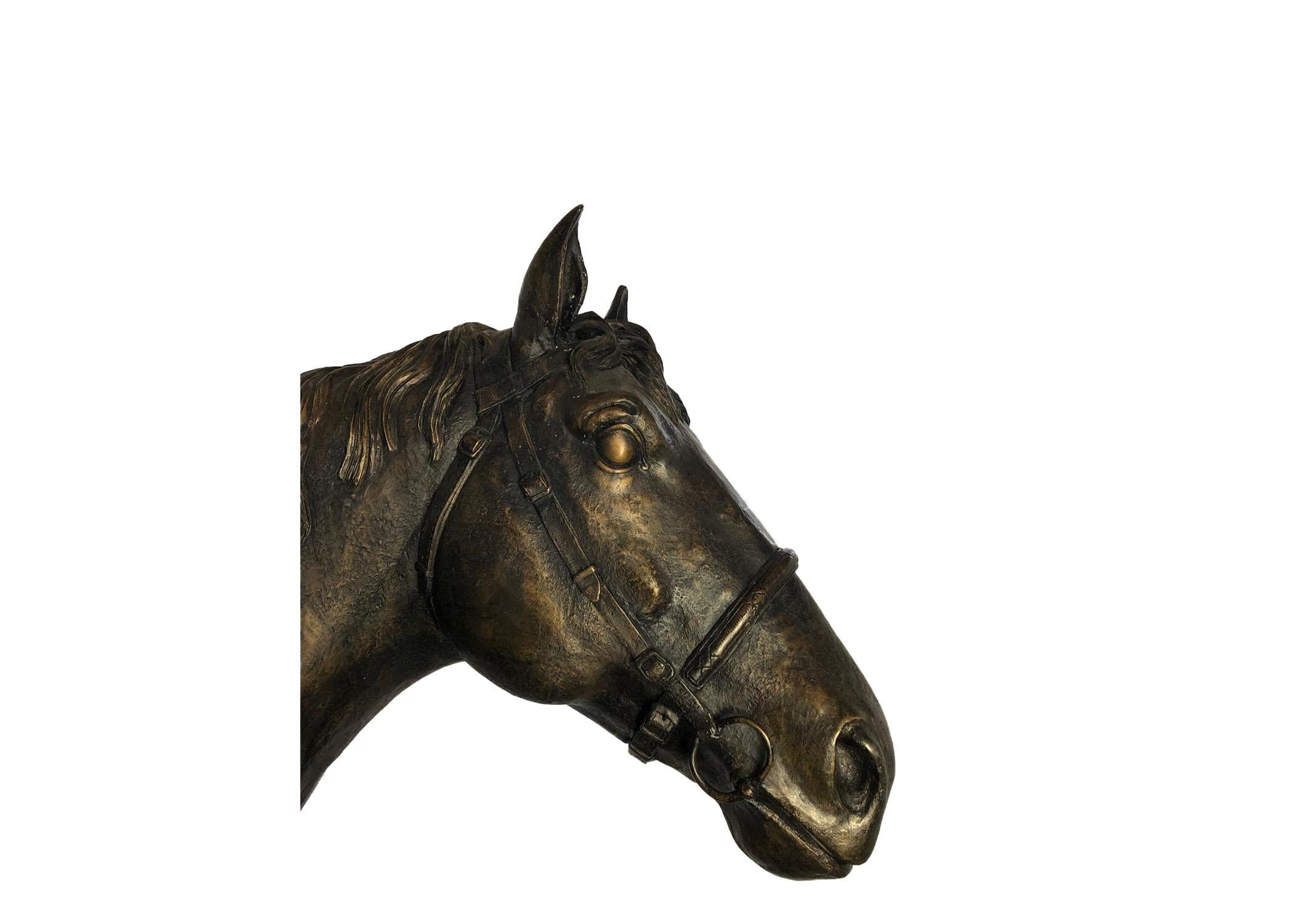 European 20th Century Life-Size Bronze Horse