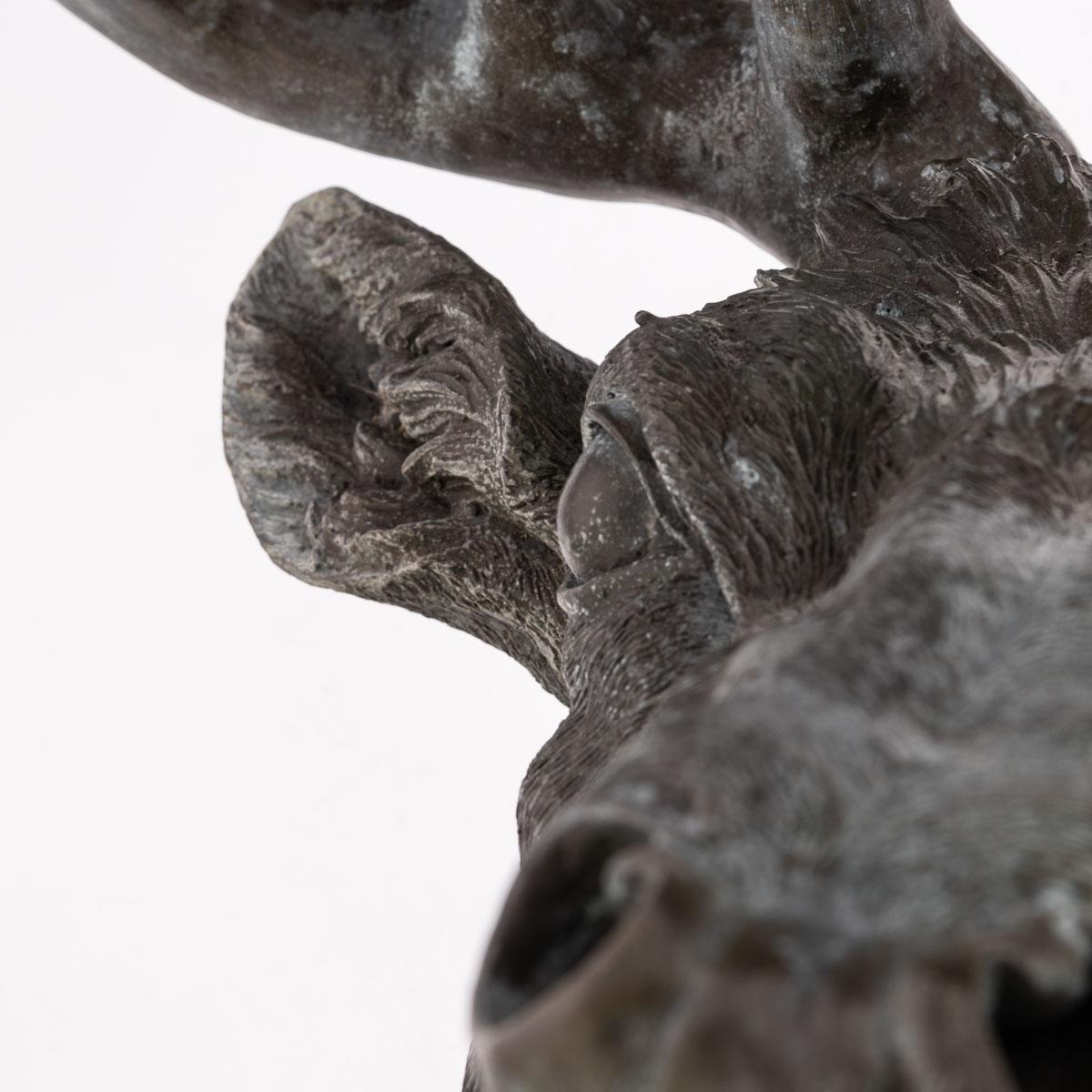 20th Century Life Size Bronze Stag's Head 6