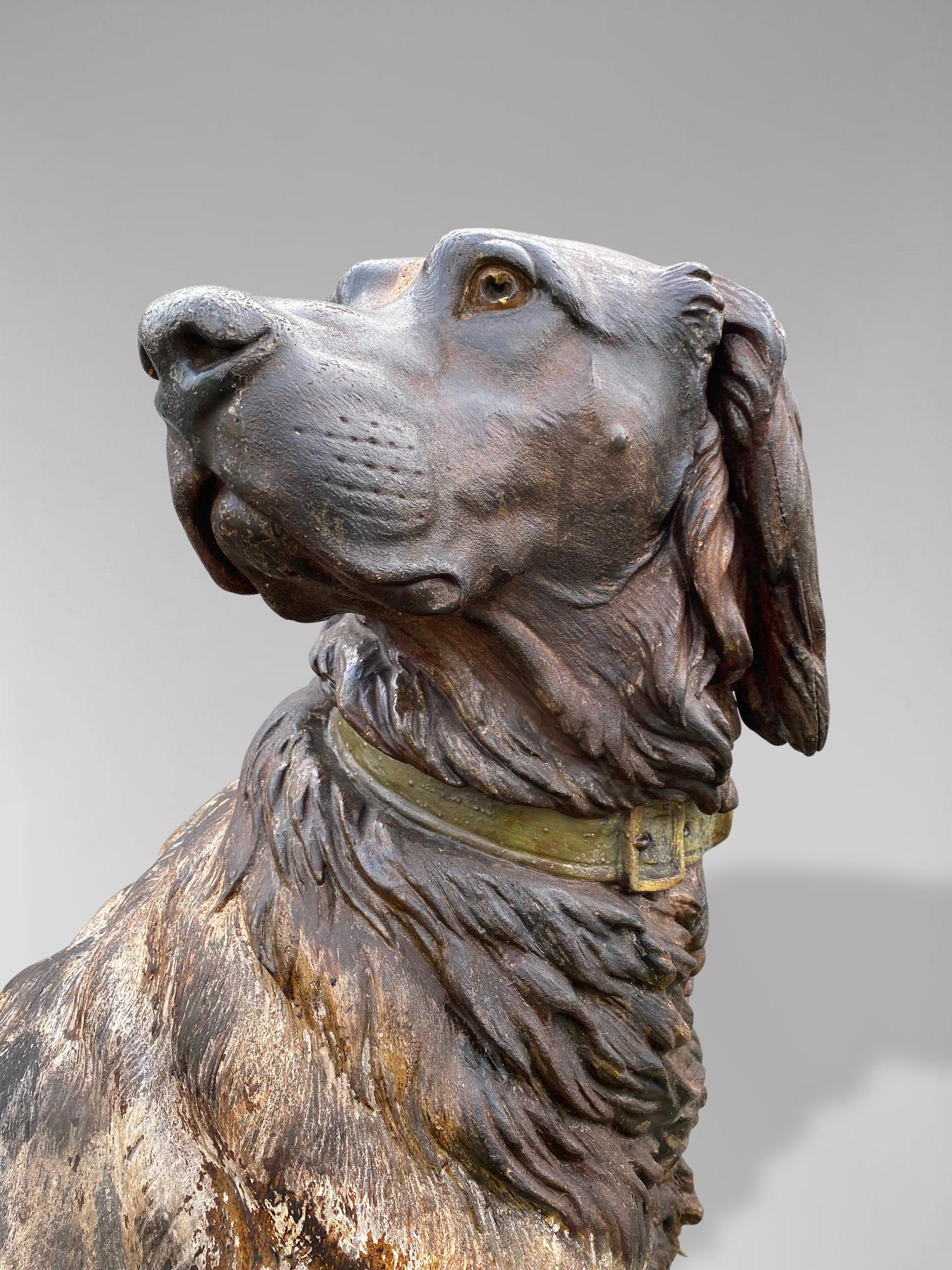 antique dog statue