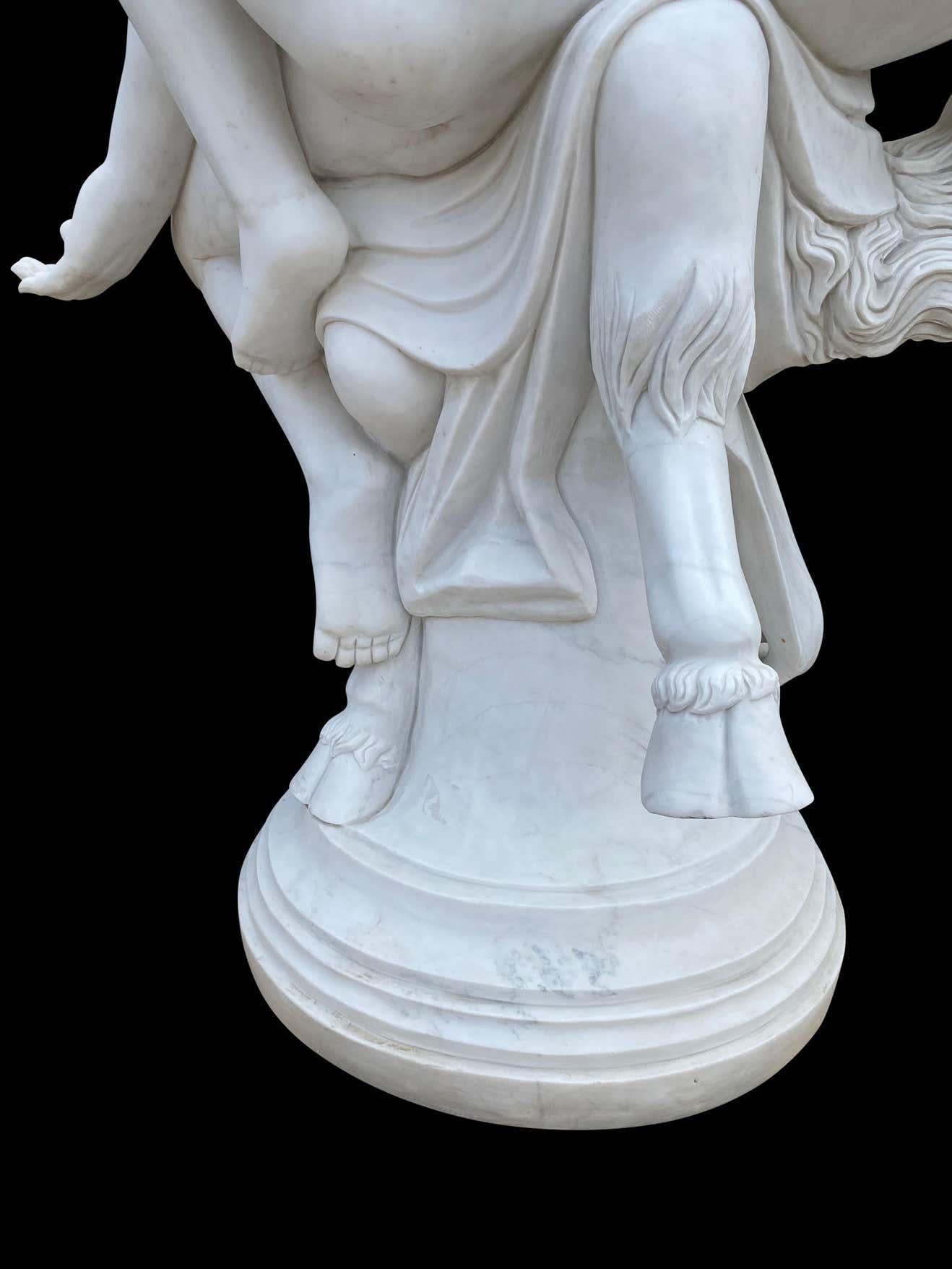Sculpture grandeur nature de Pan, dieu grec antique de la sexualité, datant du 20e siècle en vente 2