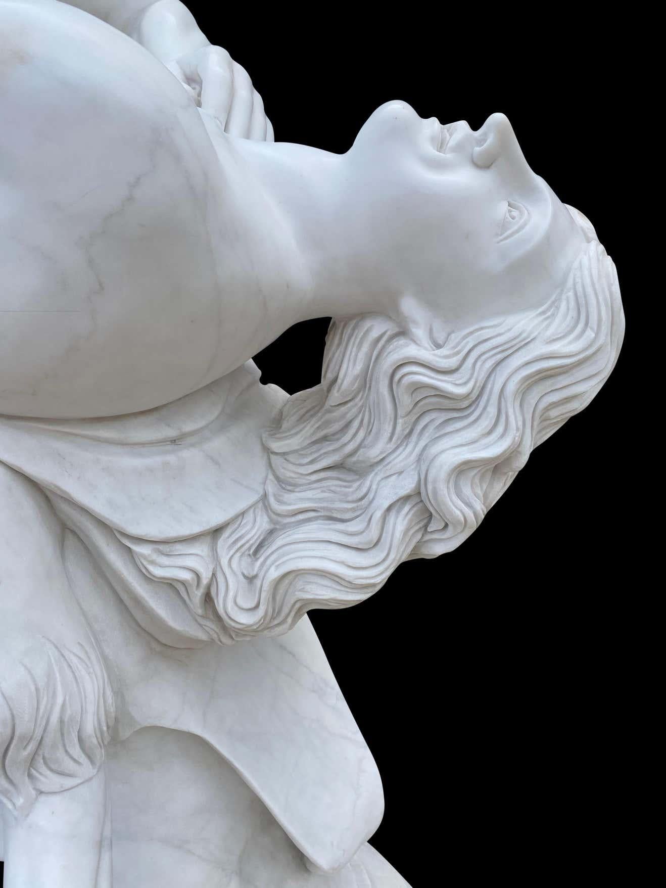 Sculpture grandeur nature de Pan, dieu grec antique de la sexualité, datant du 20e siècle en vente 7