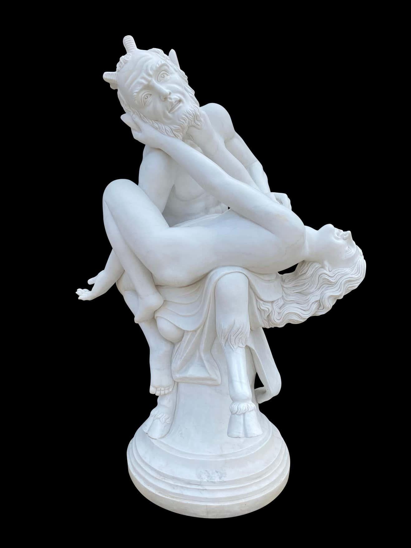 Lebensgroße Skulptur von Pan, dem antiken griechischen Gott der Sexualität, aus dem 20. Jahrhundert (Europäisch) im Angebot