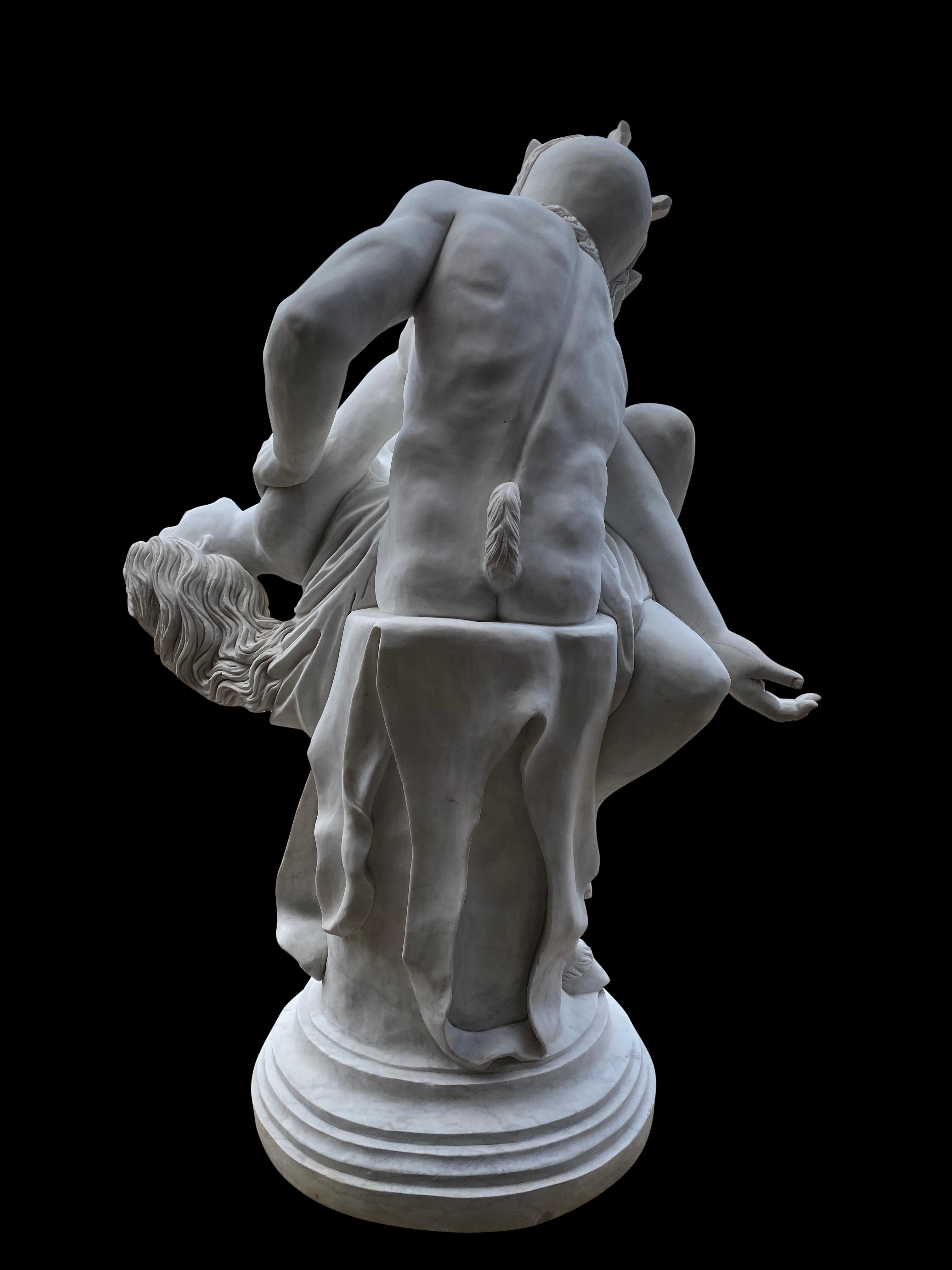 European 20th Century Life-Sized Sculpture of Pan The Ancient Greek God of Sexuality For Sale