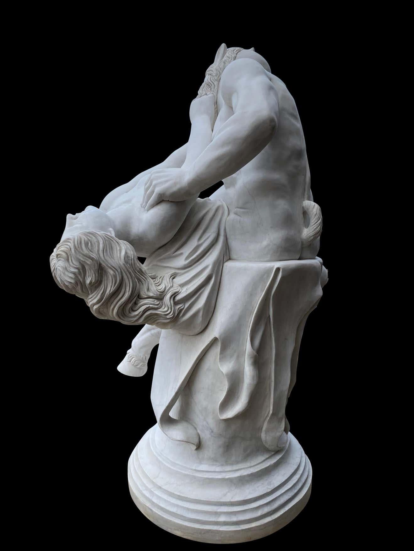 Marble 20th Century Life-Sized Sculpture of Pan the Ancient Greek God of Sexuality For Sale