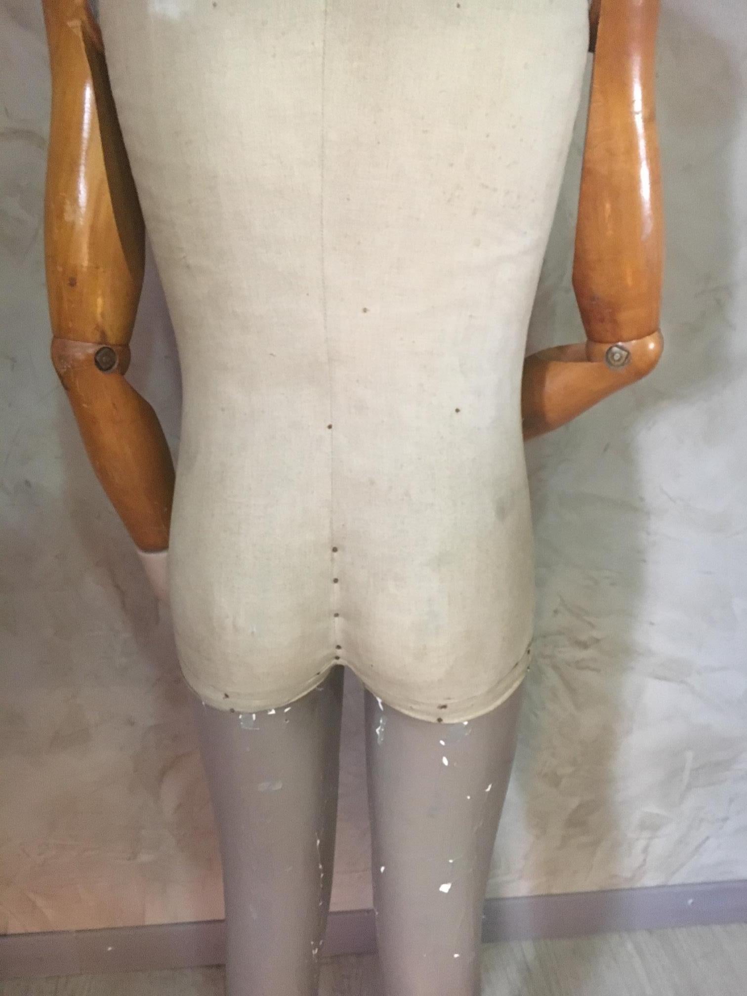 20th Century Life-Size French Siegel Paris Plaster Mannequin, 1930s For Sale 2