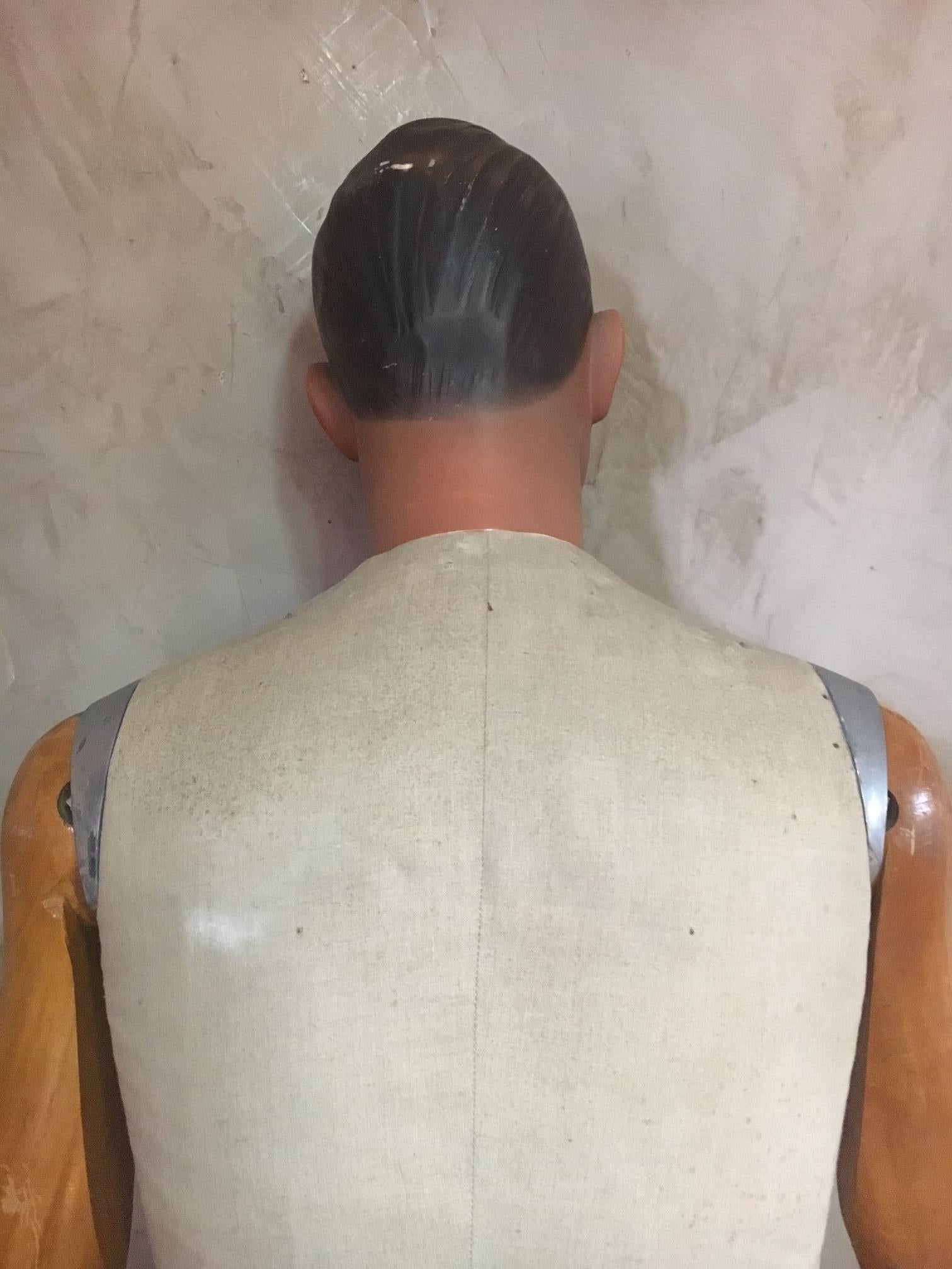 20th Century Life-Size French Siegel Paris Plaster Mannequin, 1930s 3