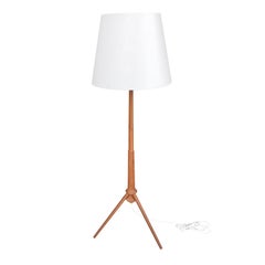20th Century Danish Modern Teakwood Floor Lamp - Vintage Scandinavian Light
