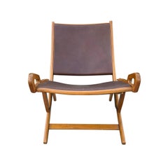 20th Century Italian Vintage Walnut Ninfea Folding Side Chair by Gio Ponti