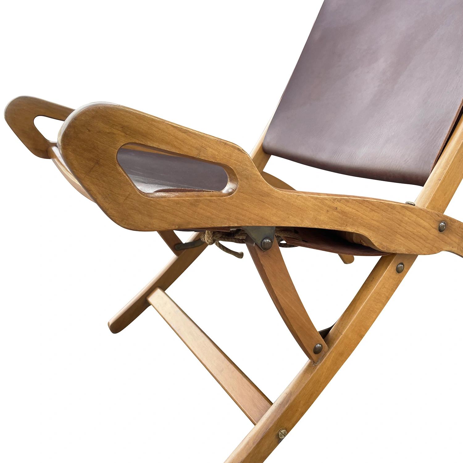 20th Century Italian Vintage Walnut Ninfea Folding Side Chair by Gio Ponti In Good Condition For Sale In West Palm Beach, FL