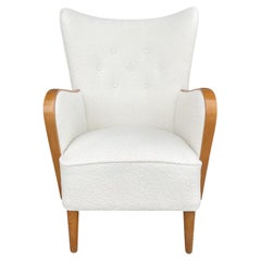 Fauteuil Bergre en bois de bouleau brun clair suédois Ftlj, XXe siècle