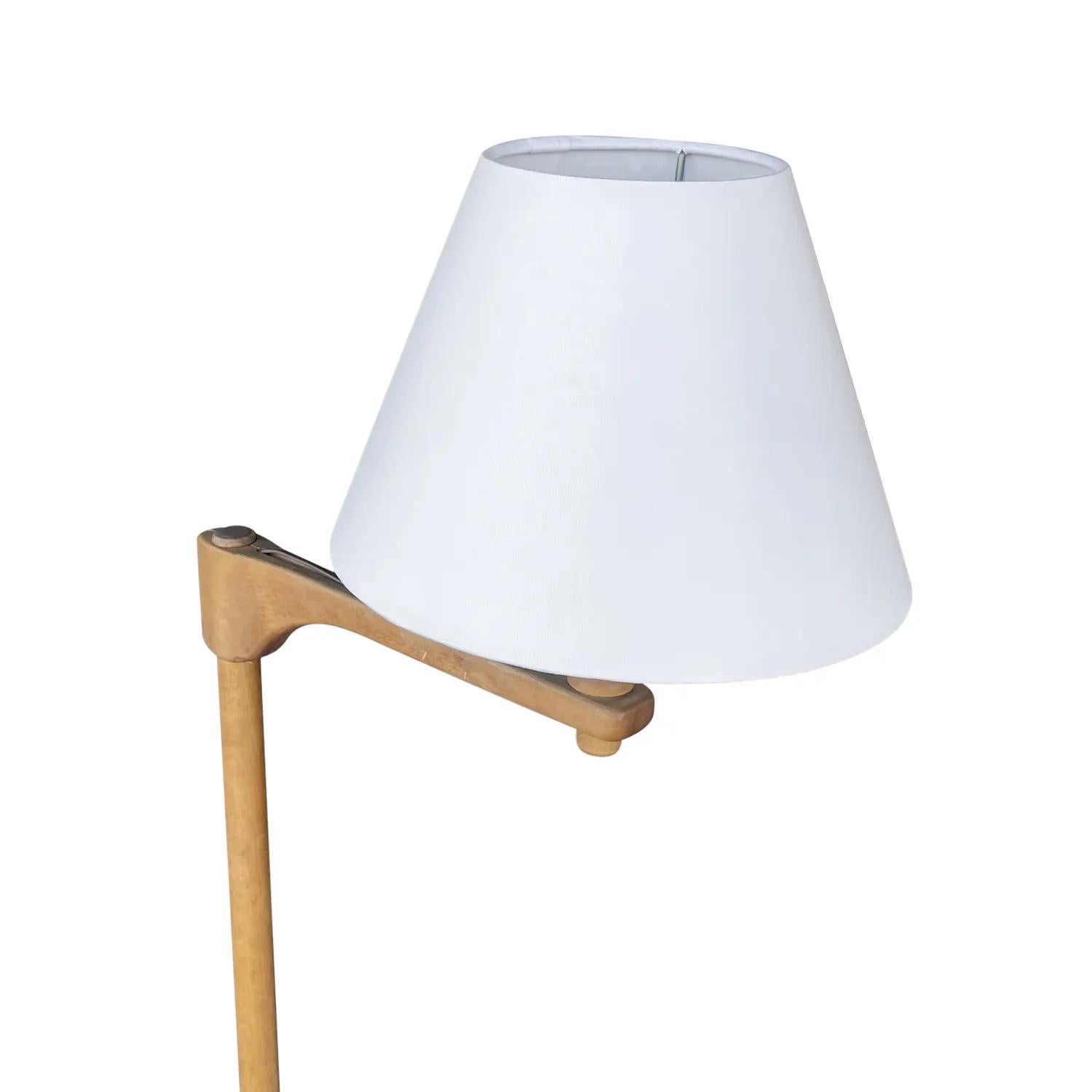Mid-Century Modern 20th Century Swedish Staken - Vintage Walnut Floor Lamp, Light by Carl Malmsten For Sale