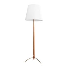 20th Century Swedish Mid-Century Teak, Brass Floor Lamp by Hans-Agne Jakobsson