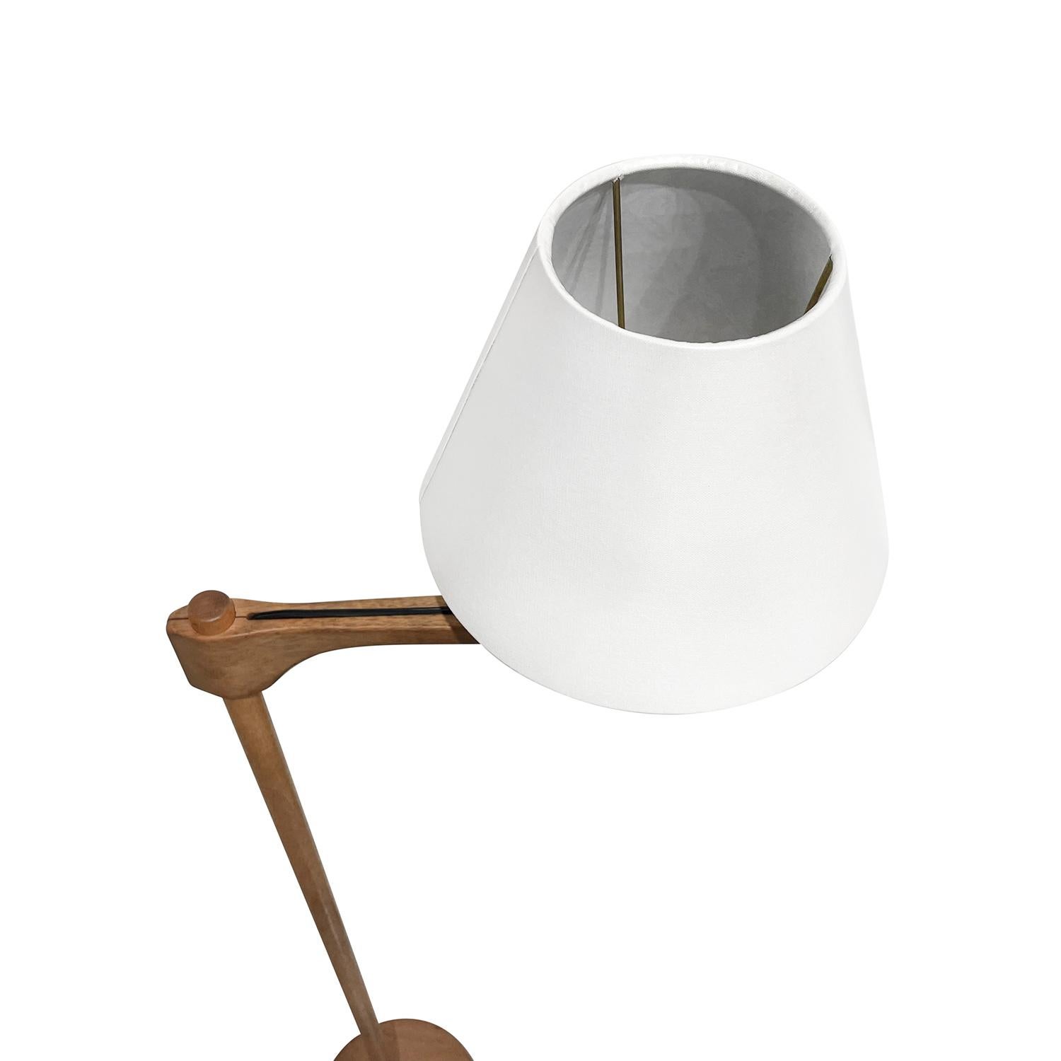 Schwedische Vintage-Lese-Stehlampe aus Teakholz von Carl Malmsten, 20. Jahrhundert im Angebot 1