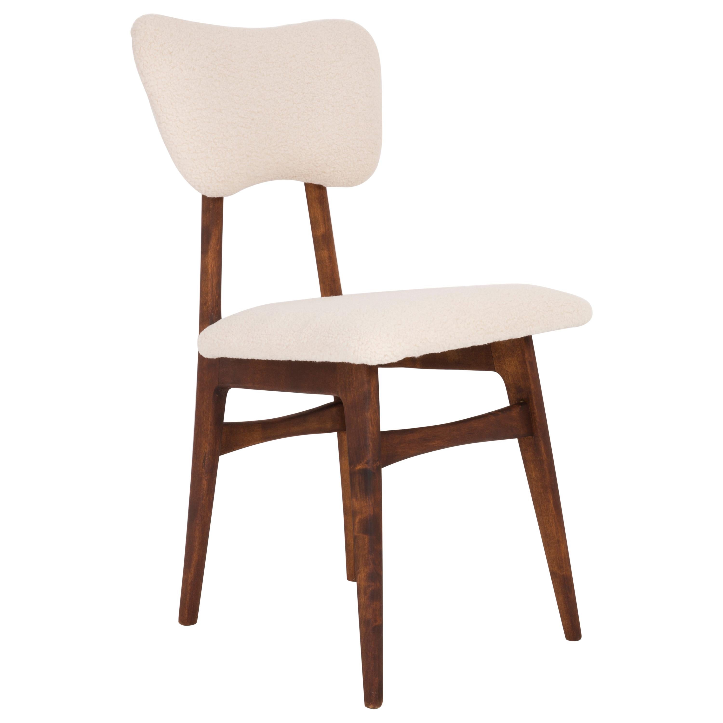 20th Century Light Crème Boucle Chair, 1960s For Sale