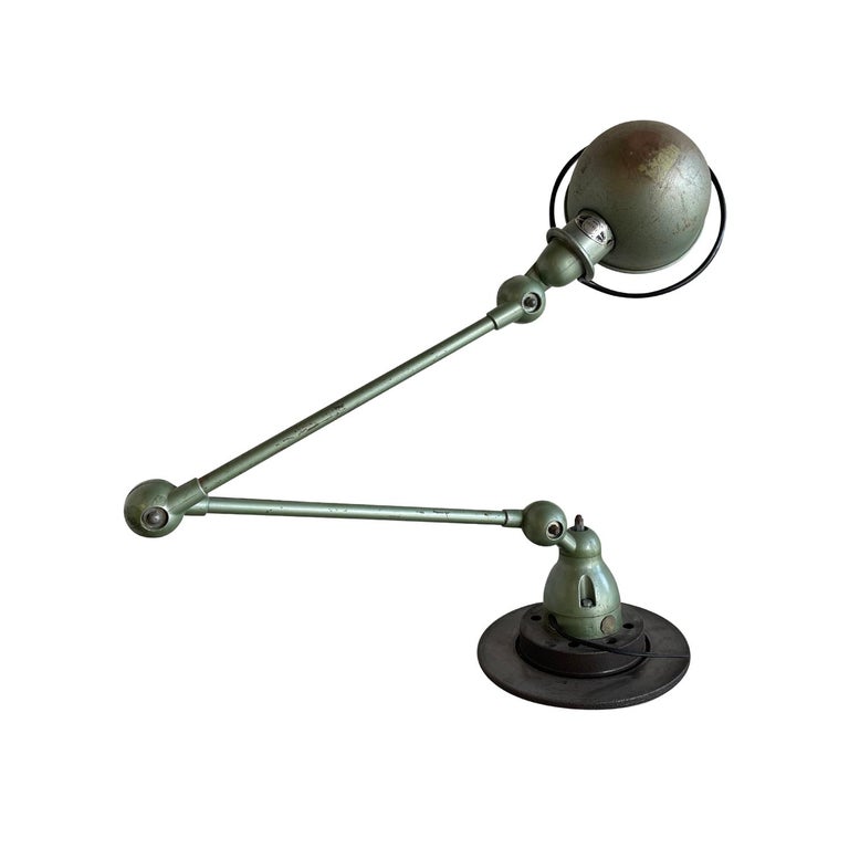 20th Century Light-Green French Jielde Metal Desk Lamp by Jean Louis Domecq  For Sale at 1stDibs | jielde lamp vintage, car desk lamp, jielde table lamp