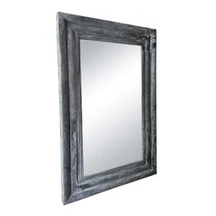 20th Century Light-Grey French Antique Zinc Floor Mirror - Miroir Lippe
