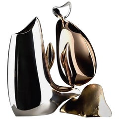20th Century Limited Silver Sculpture "Sospensione" by Gabriele de Vecchi