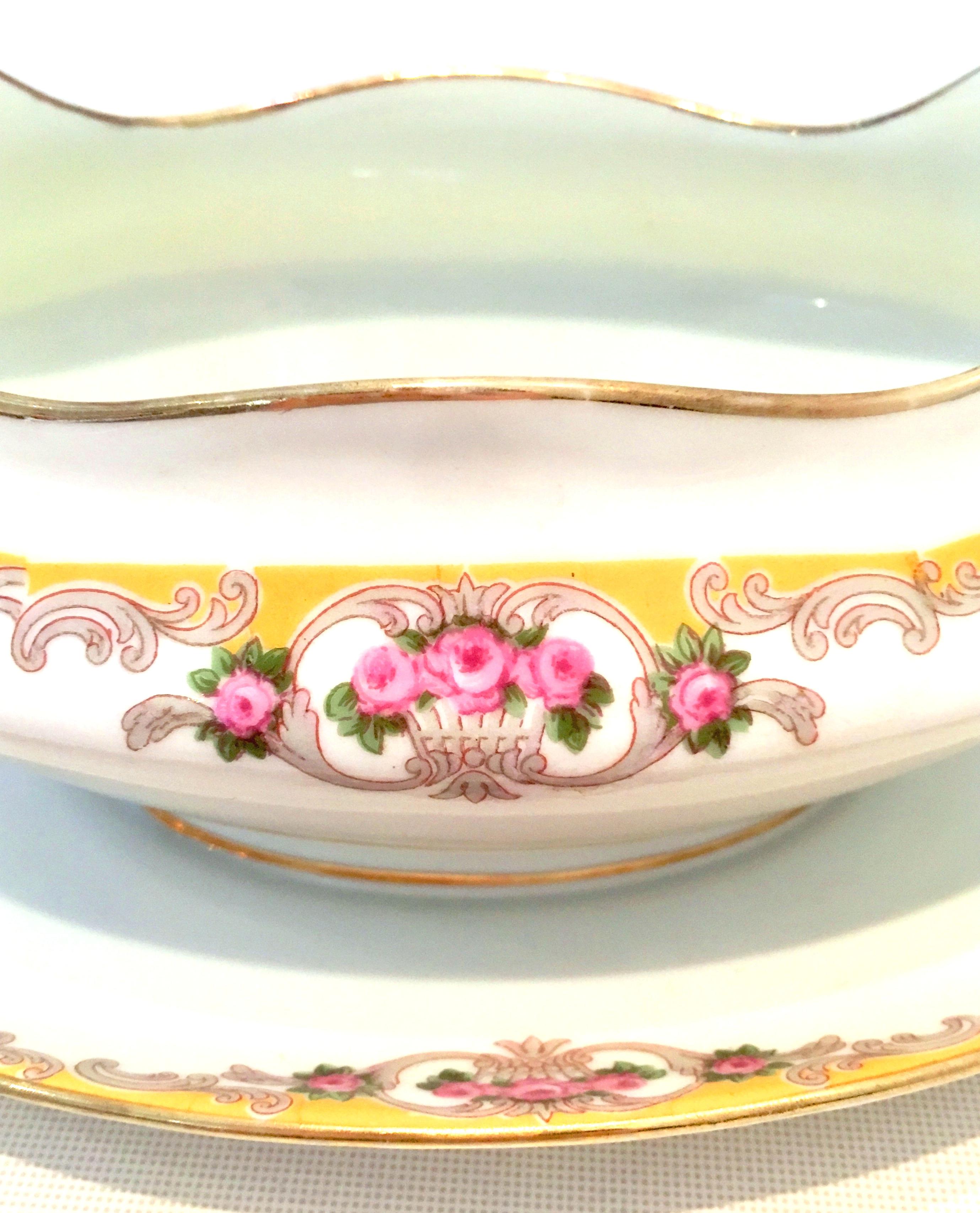 Art Nouveau 20th Century Limoges France Porcelain Serving Piece Set of 3 by M. Redon For Sale