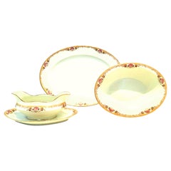 20th Century Limoges France Porcelain Serving Piece Set of 3 by M. Redon