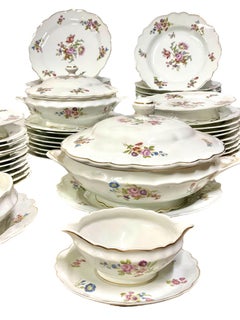 Vajilla de porcelana ULIM Limoges del siglo XX 63 piezas