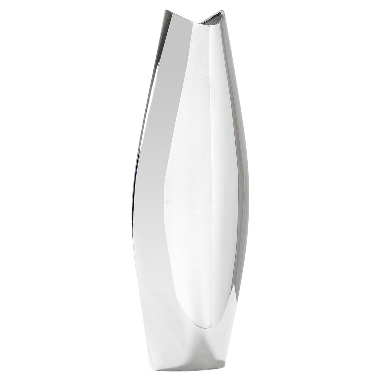 Modèle de vase Lino Sabattini du 20ème siècle Vivre en métal argenté (années 1970)