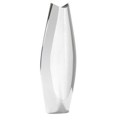 20th Century Lino Sabattini Vase Model Living in Silvered Metal '70s