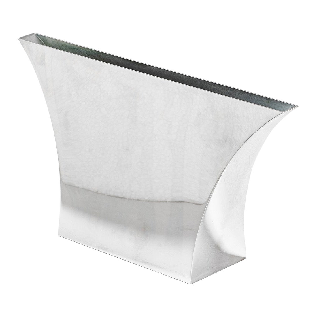 20th Century, Lino Sabattini Vase Model Persepoli in Silvered Metal 1964 in vendita